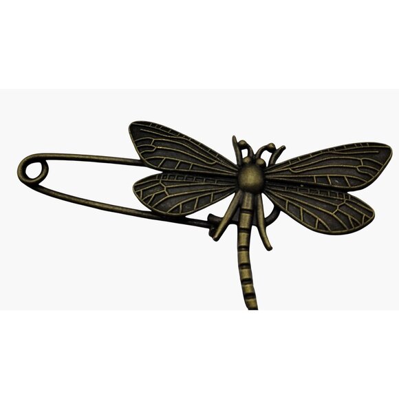 Dragonfly Safety Pin Brooch Craft Bag Backpack Charm Skirt Pin - Picture 4 of 6